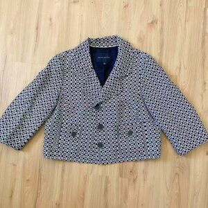 Banana Republic Women Stretch Twill Silk Blazer Size 14